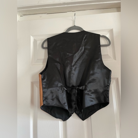Vintage Retro Vest BoHo Cowboy Western Suede Leather Ranch - Picture 8 of 13